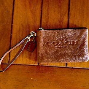 Coach wristlet brown